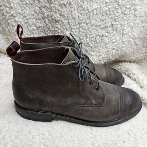 Allen Edmonds Patton Cap-toe Boots with Dainte‎ Rubber Soles sz 12 in Gray